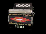 34 Button/12 Bass Three Switch Diatonic Accordion Stripe Colors available in: