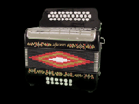 34 Button/12 Bass Three Switch Diatonic Accordion Stripe Colors available in: